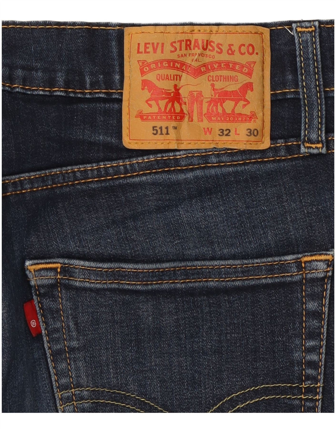 Levi's Masculino 511 Slim Jeans W32 L30 Azul Marinho Algodão