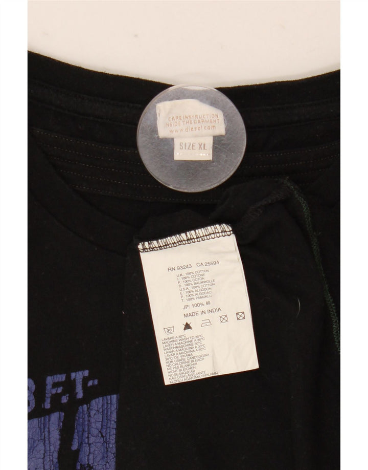 Camiseta masculina diesel Diesel Top XL algodão preto