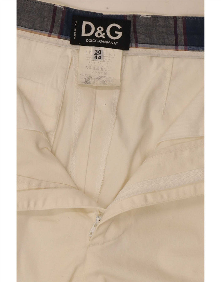 Dolce & Gabbana Calça feminina reta W30 L27 branca