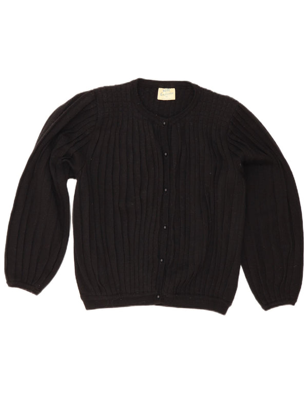 Suéter cardigã feminino Wallis UK 14 lã preta média