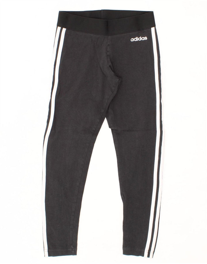ADIDAS Womens Leggings UK 8 Small Black Cotton Vintage Adidas and Second-Hand Adidas from Messina Hembry 