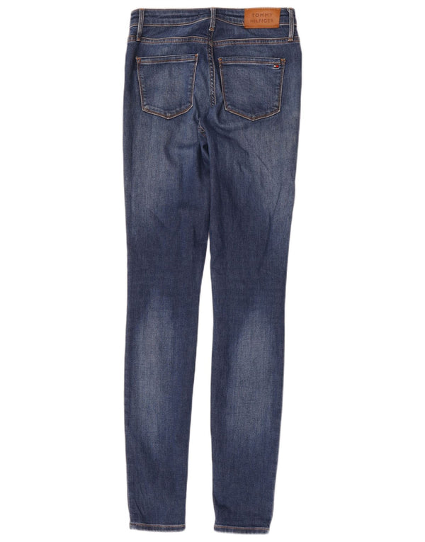 Tommy Hilfiger Feminino Como Skinny Jeans W28 L32 Azul Algodão