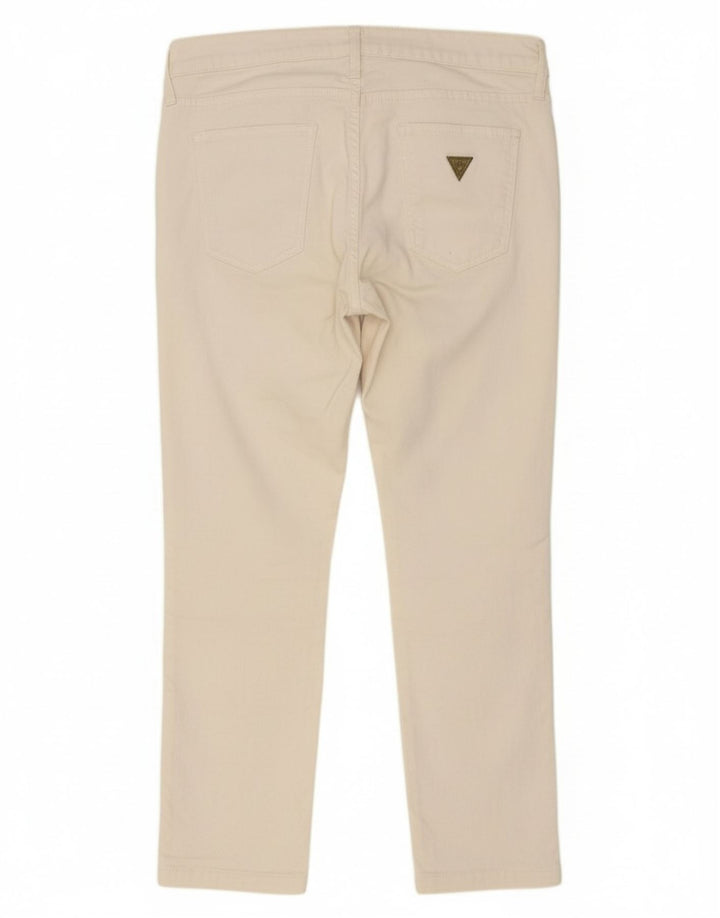 Calça feminina slim cropped GUESS W31 L24 algodão branco