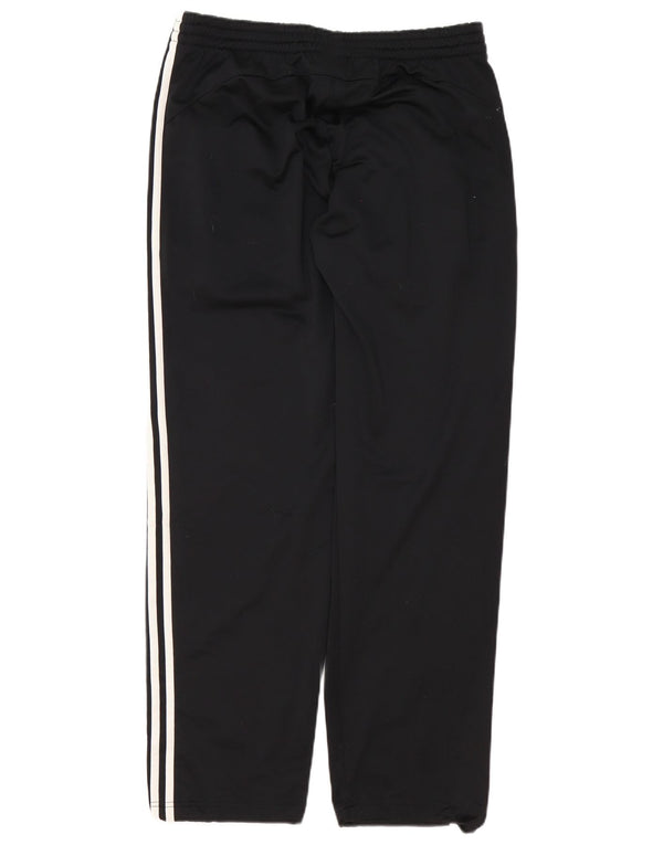 Calças de treino masculinas Adidas UK 42/44 poliéster preto grande