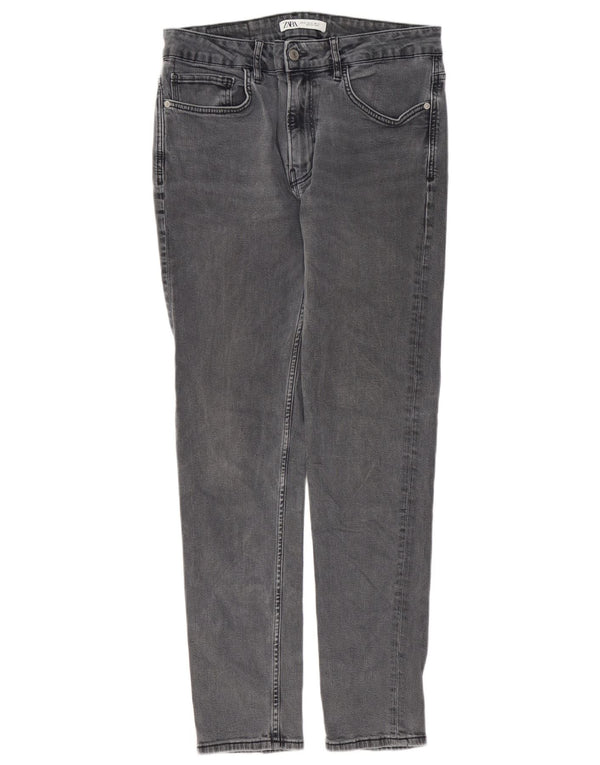 Zara Mens Slim Jeans EU 42 Grande W32 L30 Cinza Algodão