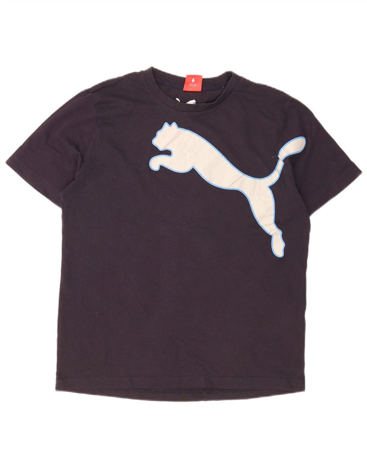 Camiseta masculina Puma Graphic Top Médio Azul Marinho