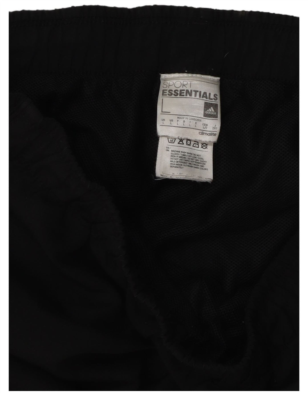Shorts esportivos masculinos Adidas grande poliéster preto