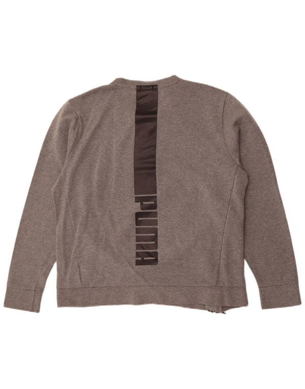 Puma Mens Graphic Moletom Jumper XL Cinza Algodão