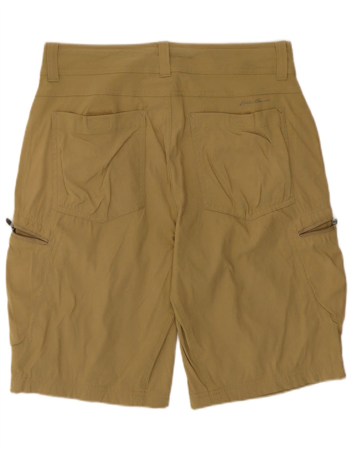 Shorts cargo masculino Eddie Bauer W32 grande nylon cáqui