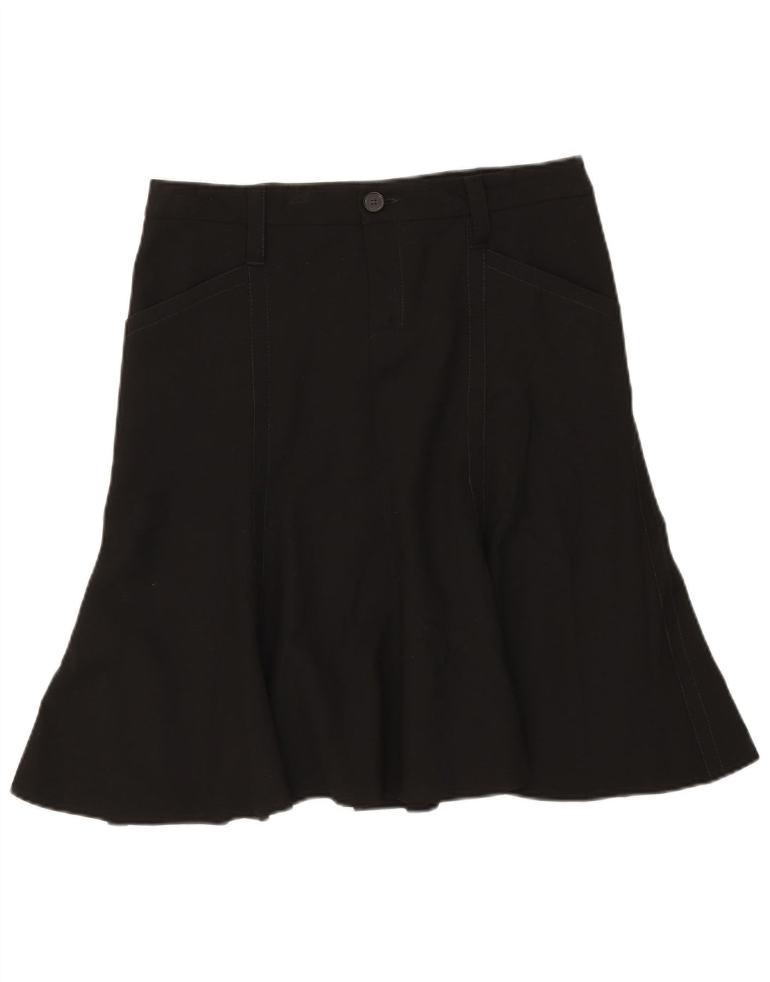 Saia feminina Zara A-Line EU 42 Grande W32 Preto Rayon