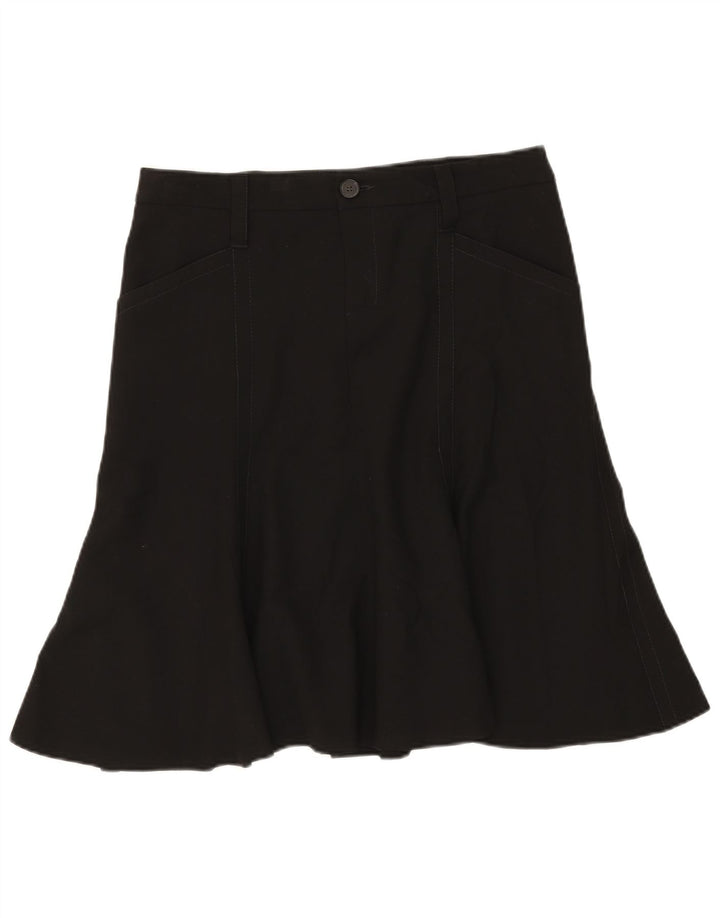 Saia feminina Zara A-Line EU 42 Grande W32 Preto Rayon