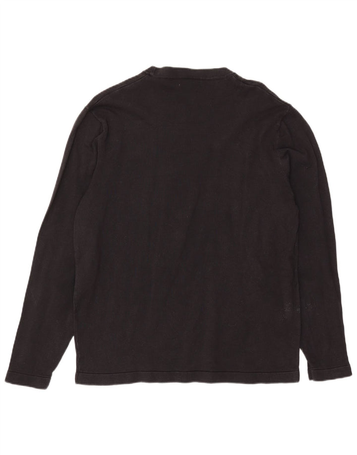 Top feminino Zara manga comprida UK 16 grande preto