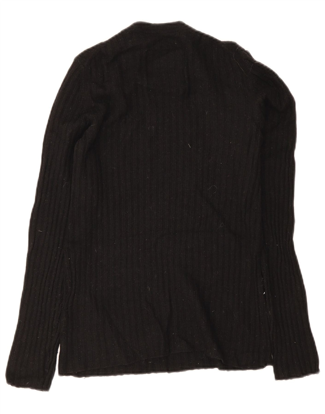 Suéter feminino Superdry com gola redonda e 8 lã preta pequena