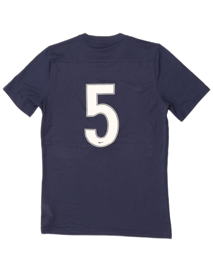 Camiseta Nike Masculina Dri Fit Graphic Top Médio Azul Marinho Poliéster