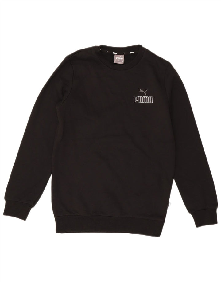 Puma Mens Graphic Moletom Jumper XS Algodão Preto