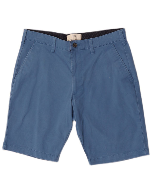 Shorts chino masculino Marks & Spencer W30 algodão azul médio