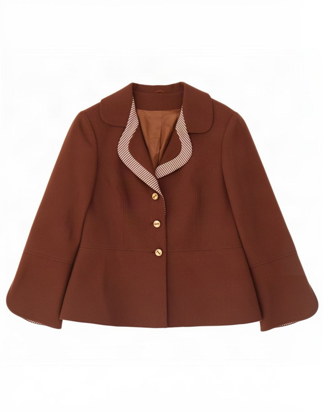 Jaqueta blazer feminina vintage com 3 botões IT 50 XL marrom