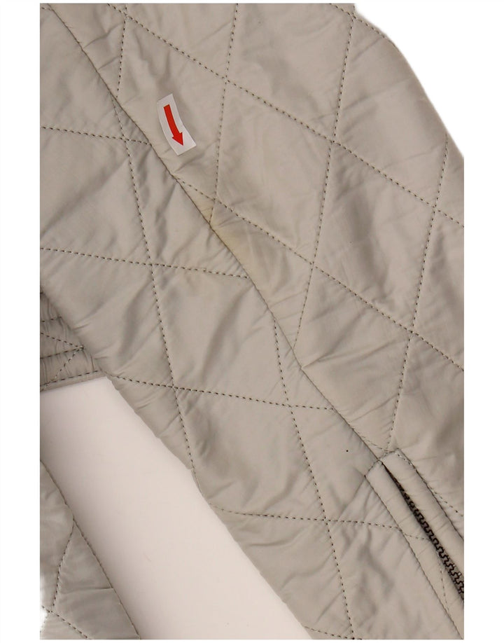 Jaqueta acolchoada feminina BARBOUR UK 8 pequena poliamida cinza