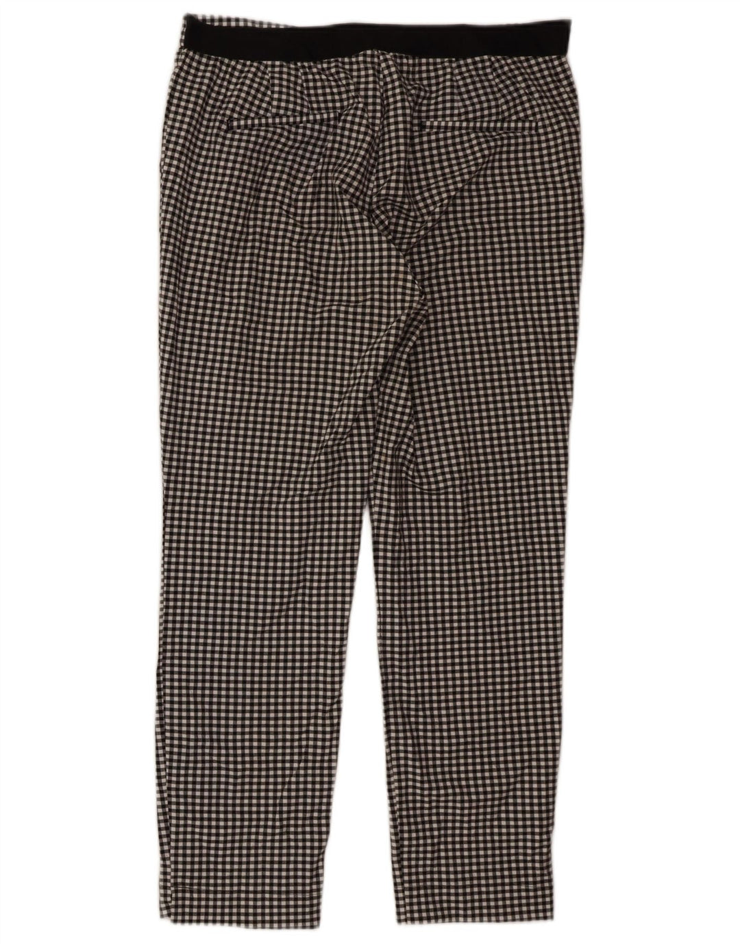 Calça Chino Slim Feminina Zara XL W32 L27 Preto Gingham Poliéster