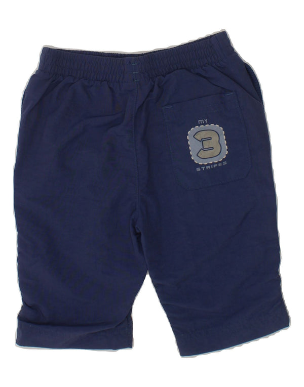 Shorts esportivos gráficos ADIDAS para meninos 0-3 meses azul marinho poliamida