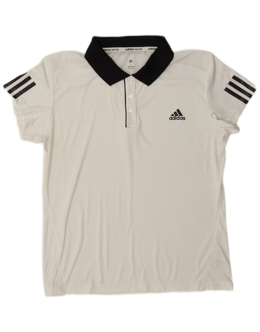 Adidas Womens Climacool Rugby Polo Shirt UK 16 Grande Branco Poliéster