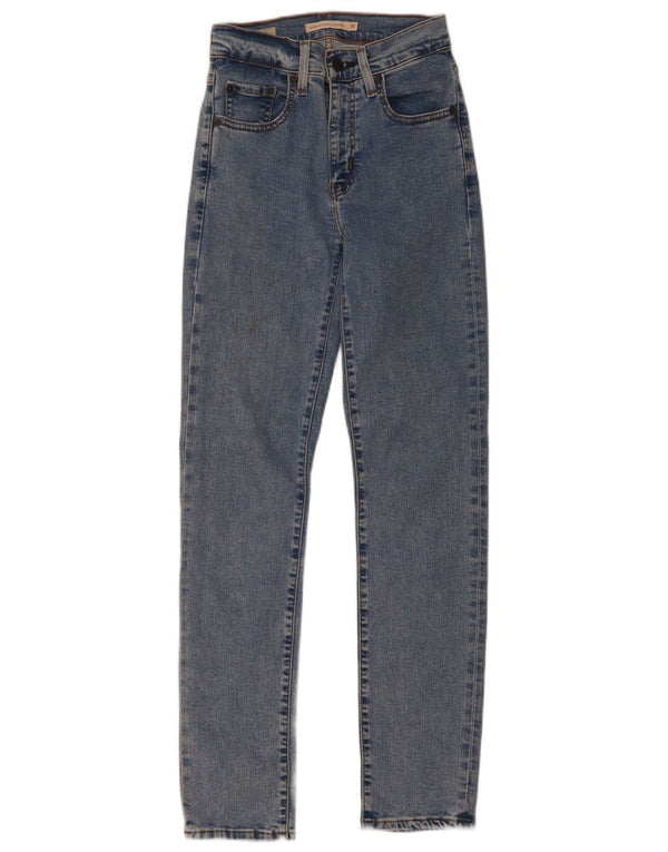 Calça jeans feminina Levi's 724 High Rise Straight W25 L30 azul algodão