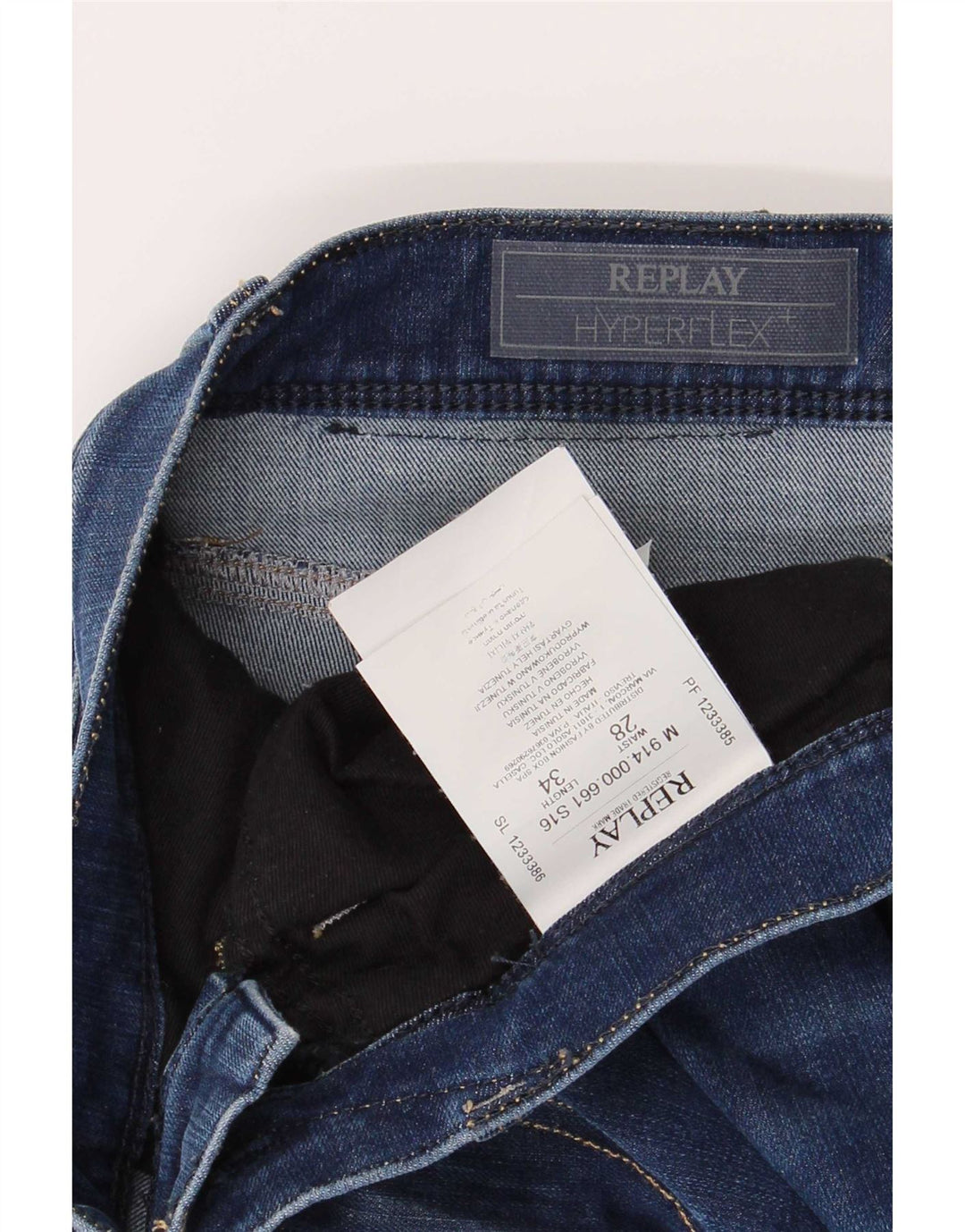 Replay Jeans Slim Masculino W28 L30 Azul Algodão