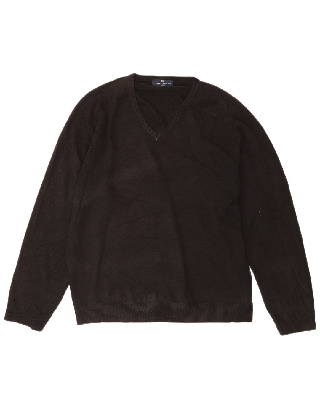 Suéter masculino Marks & Spencer com decote em V Reino Unido 41/43 grande preto