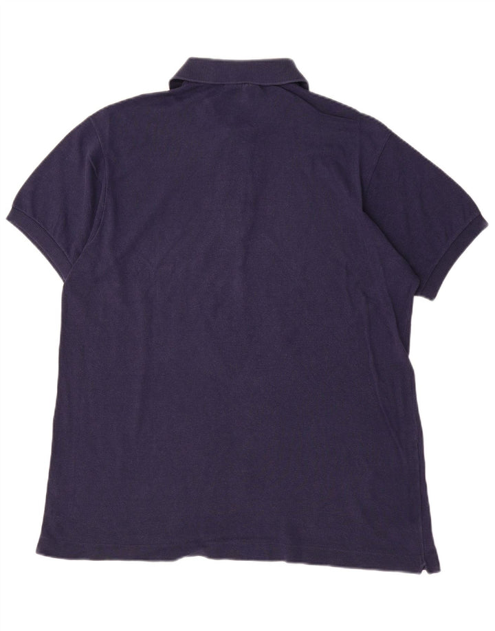Camisa polo masculina LACOSTE tamanho 5 grande algodão azul marinho