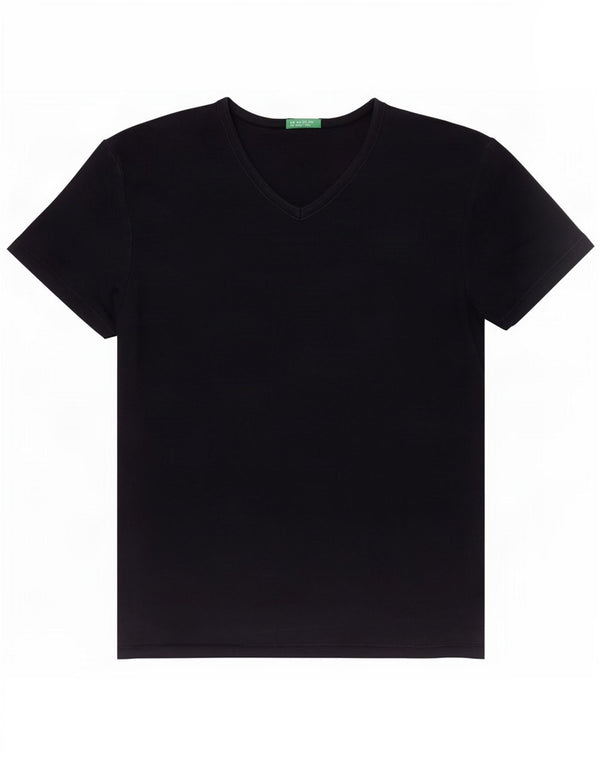 Camiseta feminina Benetton UK 12 médio azul marinho