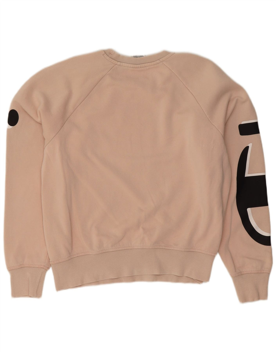 Champion feminino gráfico moletom jumper UK 14 médio algodão rosa