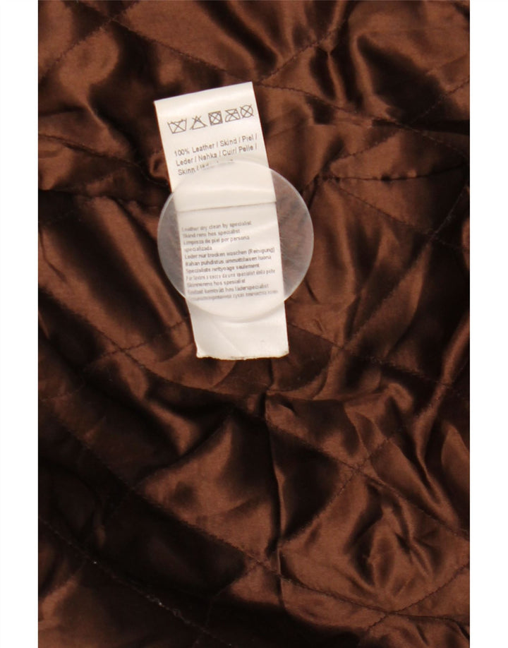 Jaqueta de couro masculina vintage Reino Unido 40 grande couro marrom