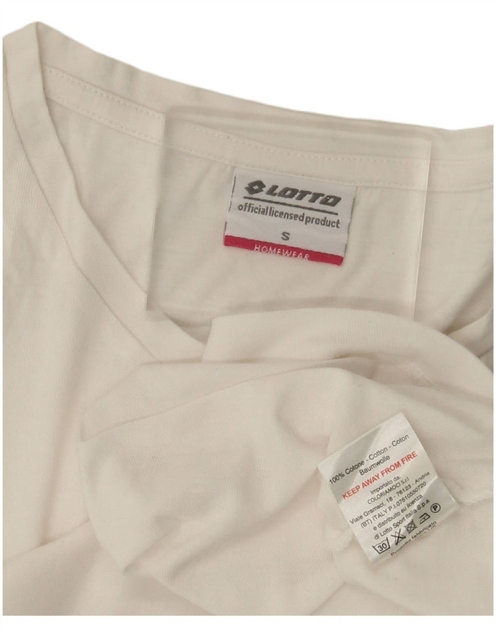 Camiseta feminina LOTTO UK 10 algodão branco pequeno