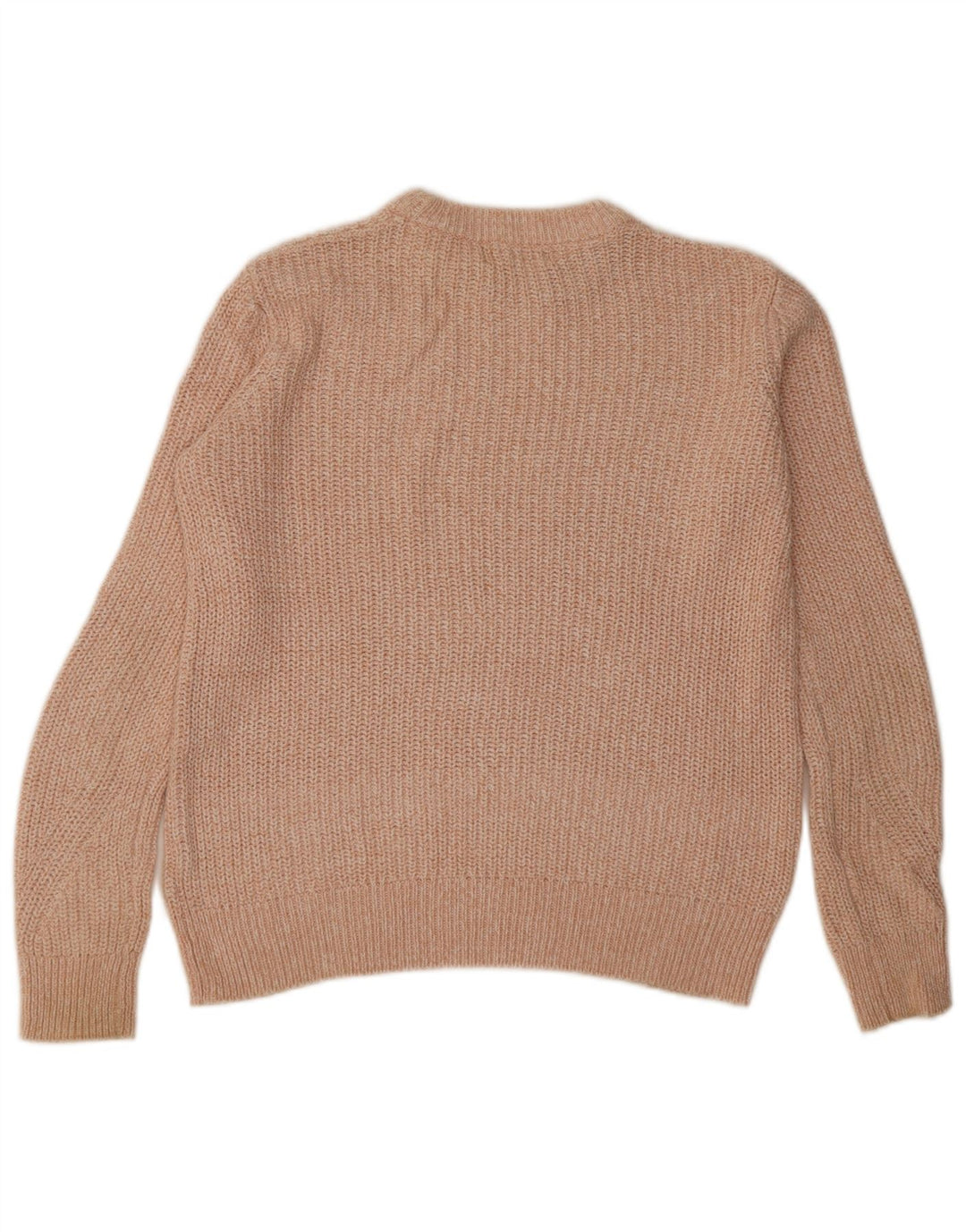 Suéter feminino Marks & Spencer com gola redonda Reino Unido 10 pequeno laranja manchado