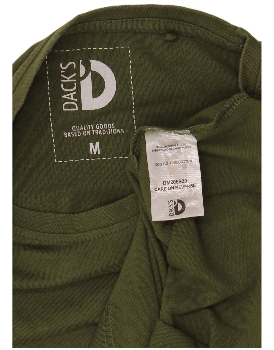 Camiseta gráfica masculina Dack's Top médio de algodão cáqui