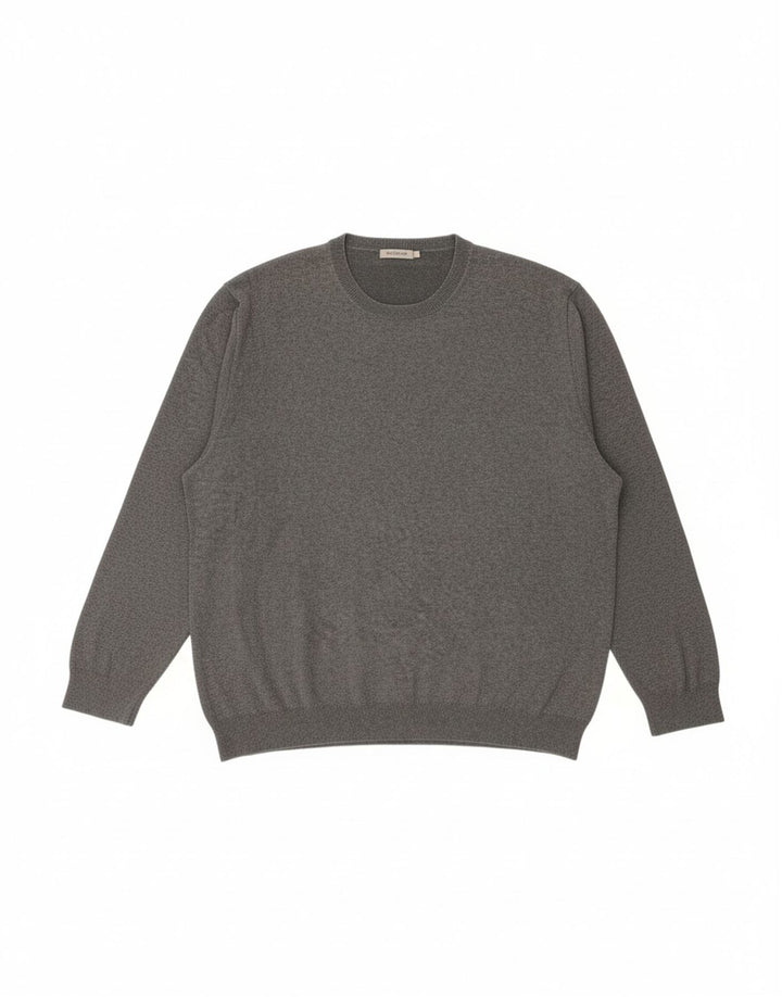 FRENCH CONNECTION Suéter masculino com gola redonda 2XL algodão cinza