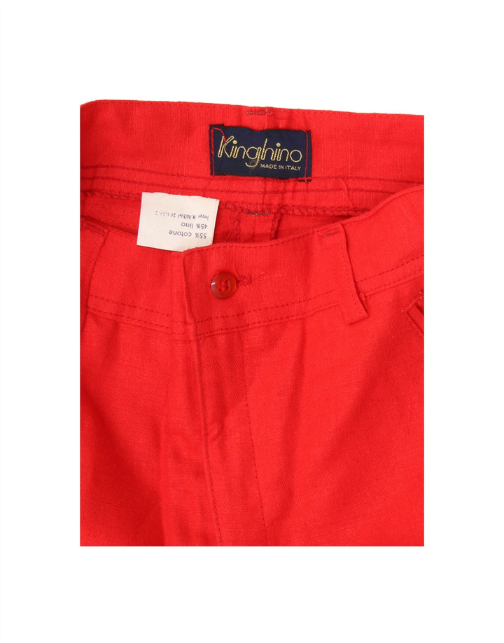 Saia cargo feminina VINTAGE W24 XS algodão vermelho
