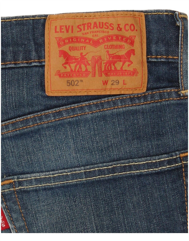 LEVI'S Masculino 502 Shorts Jeans W29 Pequeno Azul