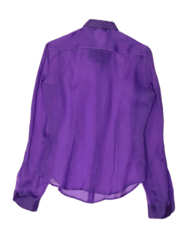 Blusa feminina vintage UK 12 médio roxo