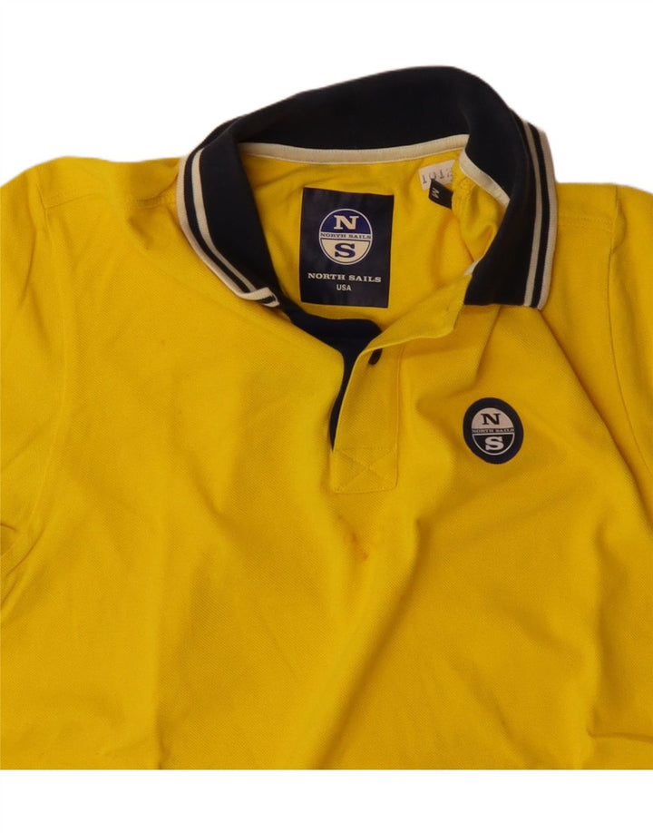 Camisa polo masculina North Sails algodão colorblock amarelo médio