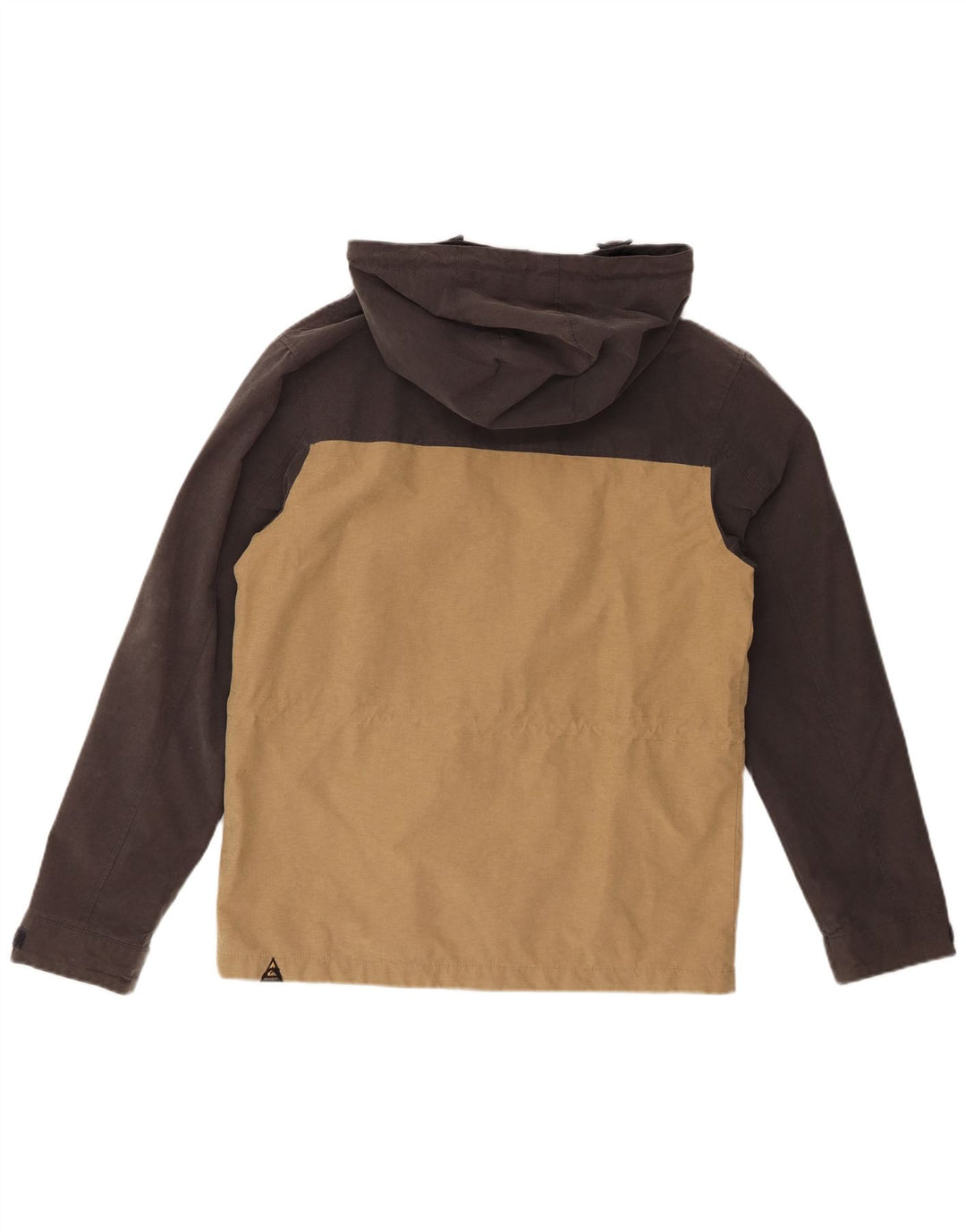 Jaqueta utilitária masculina com capuz QUIKSILVER Reino Unido 36 algodão colorblock bege pequeno