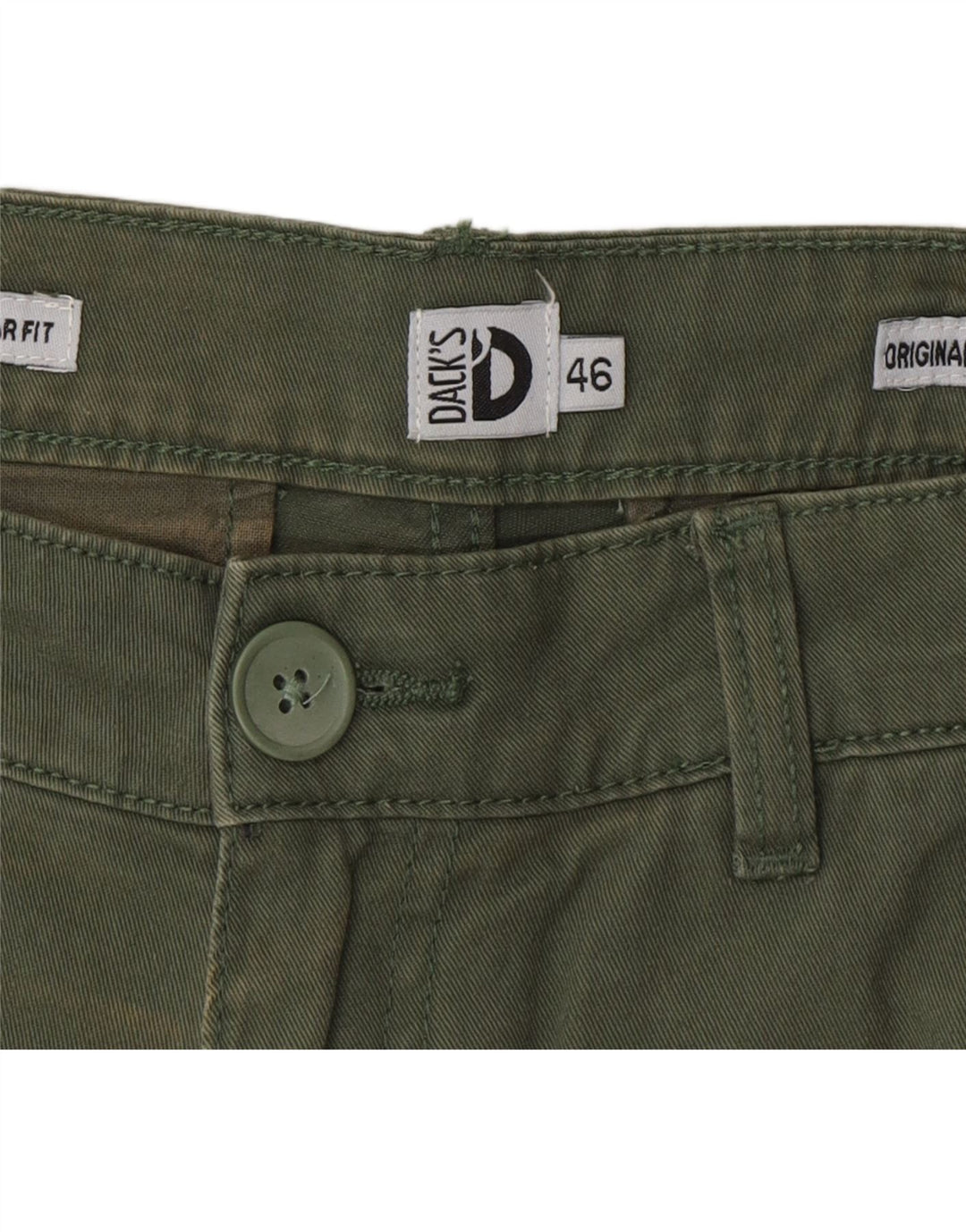 Shorts Chino Masculino Regular Fit da Dack IT 46 Pequeno W30 Algodão Verde