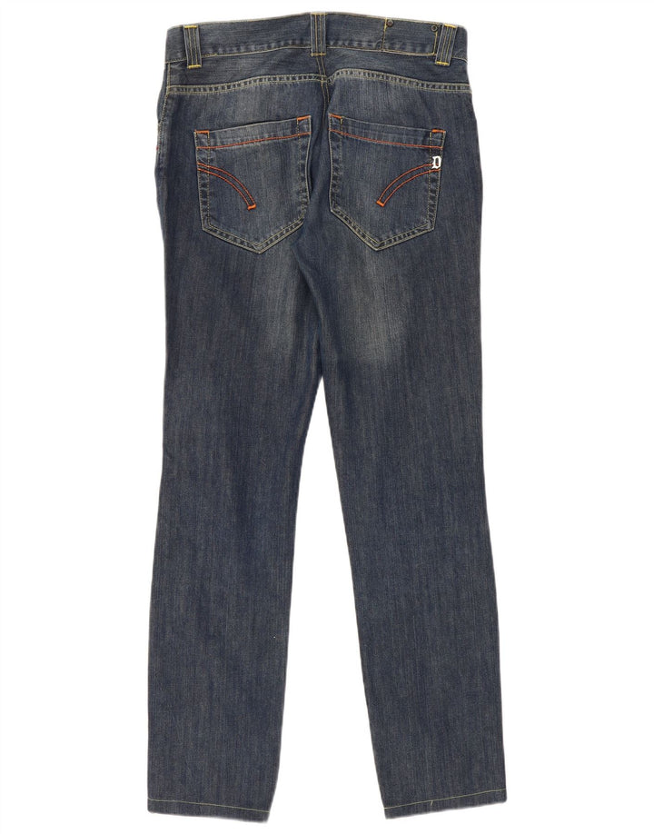 Dondup Jeans Slim Feminino W33 L33 Azul Marinho Algodão