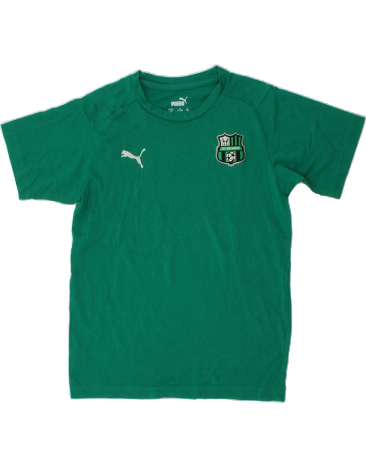 PUMA Boys Graphic T-Shirt Top 11-12 Years  Green Cotton Vintage Puma and Second-Hand Puma from Messina Hembry 