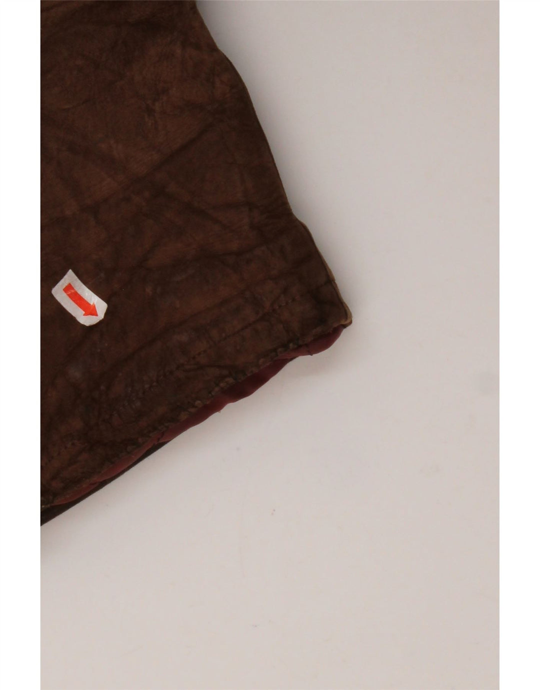 Casaco masculino vintage shearling com peito duplo IT 54 2XL couro marrom