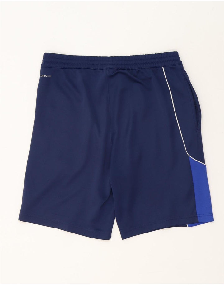 Adidas Masculino Climalite Sport Shorts Pequeno Azul Marinho Colorblock Poliéster