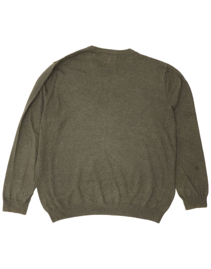 Suéter masculino Marks & Spencer com gola redonda 2XL algodão verde