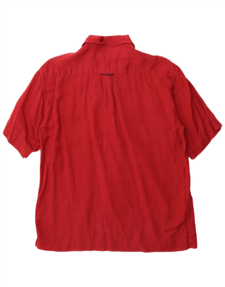 Camisa masculina de manga curta KAPPA grande algodão Borgonha