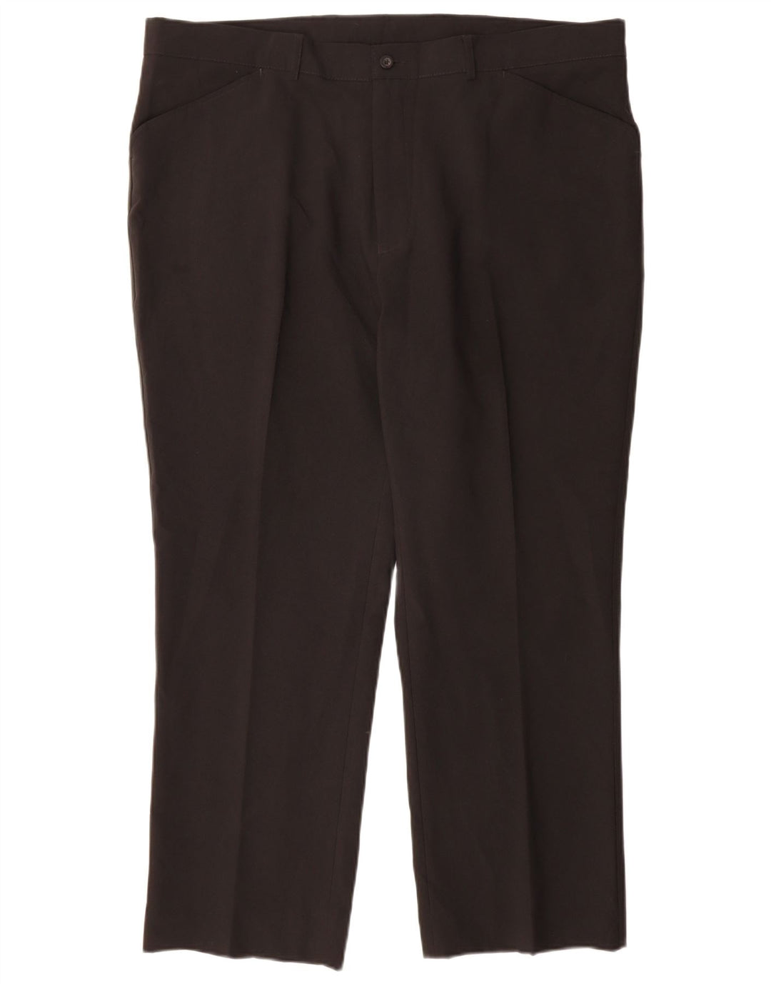 Farah Calça masculina reta casual W42 L29 poliéster preto