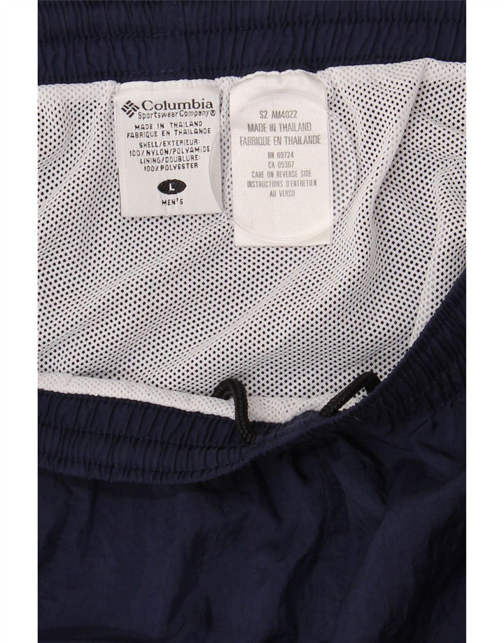 COLUMBIA Mens Sport Shorts Large Navy Blue Nylon